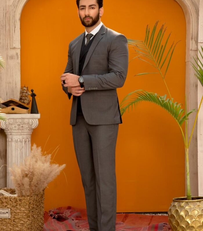Premium Charcoal Grey Slim Fit Suit