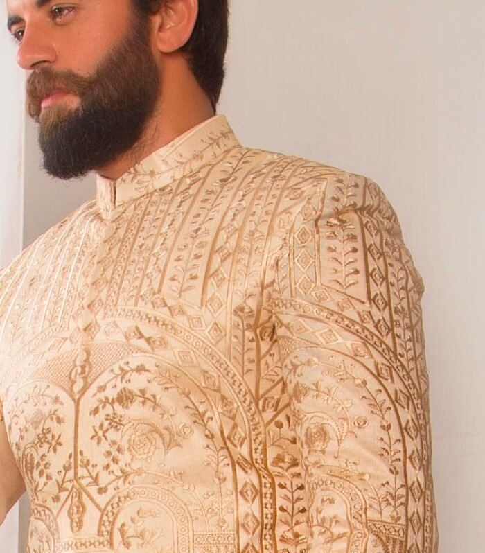Royal Ivory Embroidered Sherwani